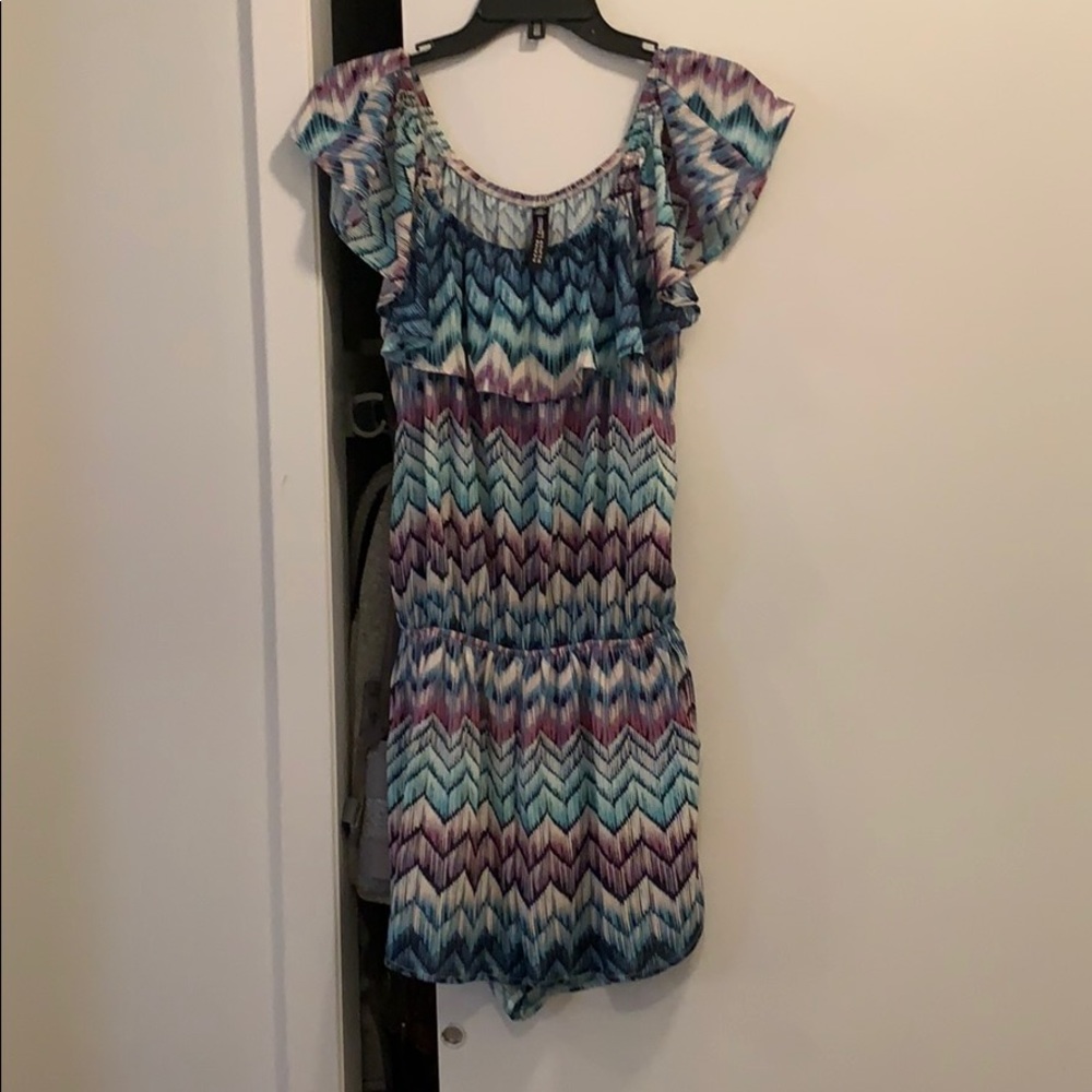 Striped romper (off the shoulder)